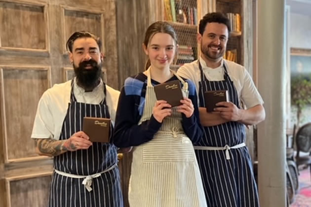 Bella with the finished product