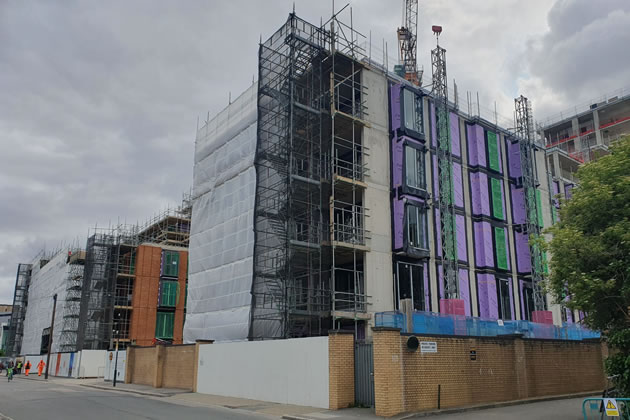 Construction activity on the site of the new flats has caused Mr McGinty's flat to shake