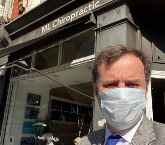 Greg Hands outside another local business