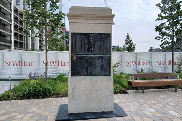 The restored war memorial in King's Road Park 