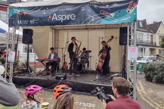 Live music was played throughout the day