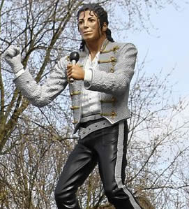 Michael Jackson statue at Fulham FC