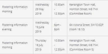 Upcoming fostering information sessions