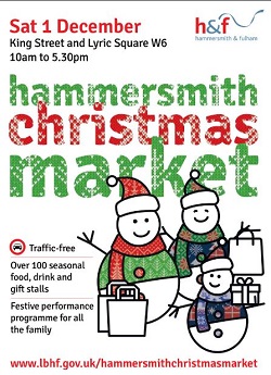 Flier for Hammersmith Christmas Market