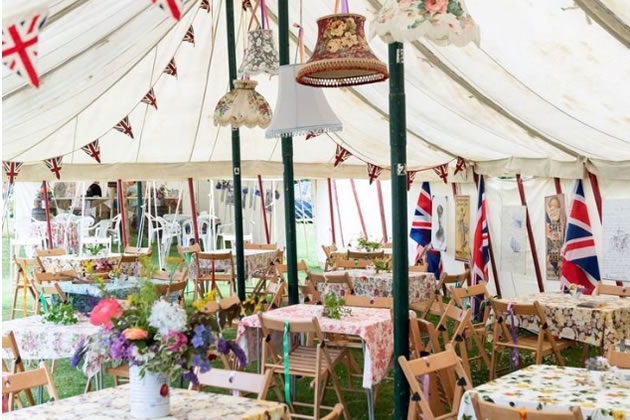 The set up for a previous AgeUK H&F BBQ